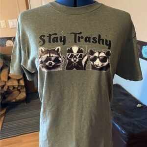 NEW Stay Trashy Tshirt medium 100% Cotton